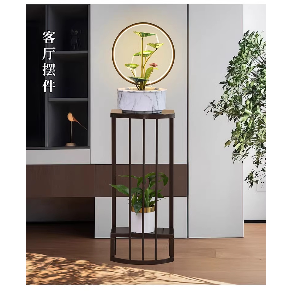 Đèn LED trang trí nước chảy tuần hoàn lá sen phong thủy thu hút tài lộc, may mắn, làm quà tân gia