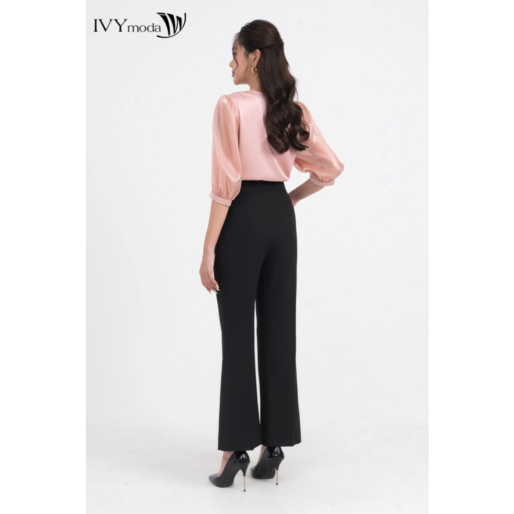 Quần vải Tuysi ống loe nữ IVY moda MS 22M8564