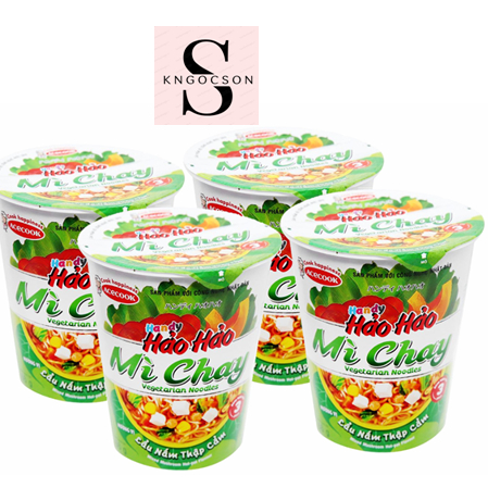 Date mới - Thùng 24 ly mì chay Handy Hảo Hảo lẩu nấm thập cẩm 66g
