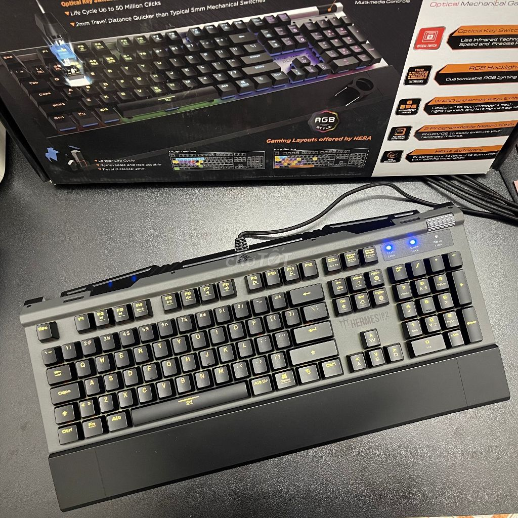 Bàn Phím Cơ Quang Học Gamdias Hermes Led RGB Bảo Hành 12 Tháng