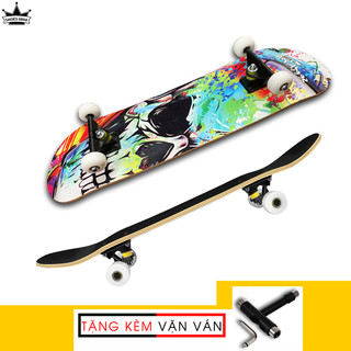 Ván trượt người lớn thể thao skateboard chất liệu gỗ phong ép cao cấp 7 lớp mặt nhám