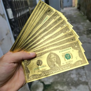 Tờ đô la mạ vàng, tiền USD trang trí tháp bánh