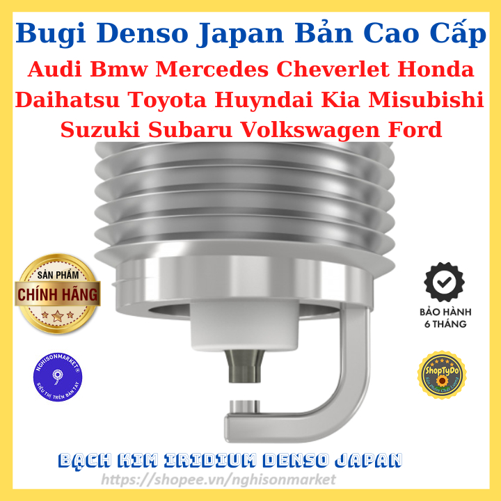 Bugi ô tô bạch kim Iridium Denso Japan bản 2 cực cao cấp