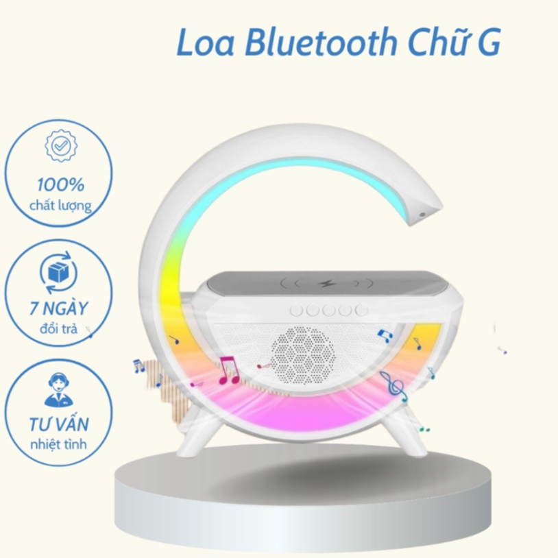 Loa Bluetooth Chữ G Thông Minh - Loa Không Dây Kết Nối Điện Thoại Tích Hợp Đèn Led