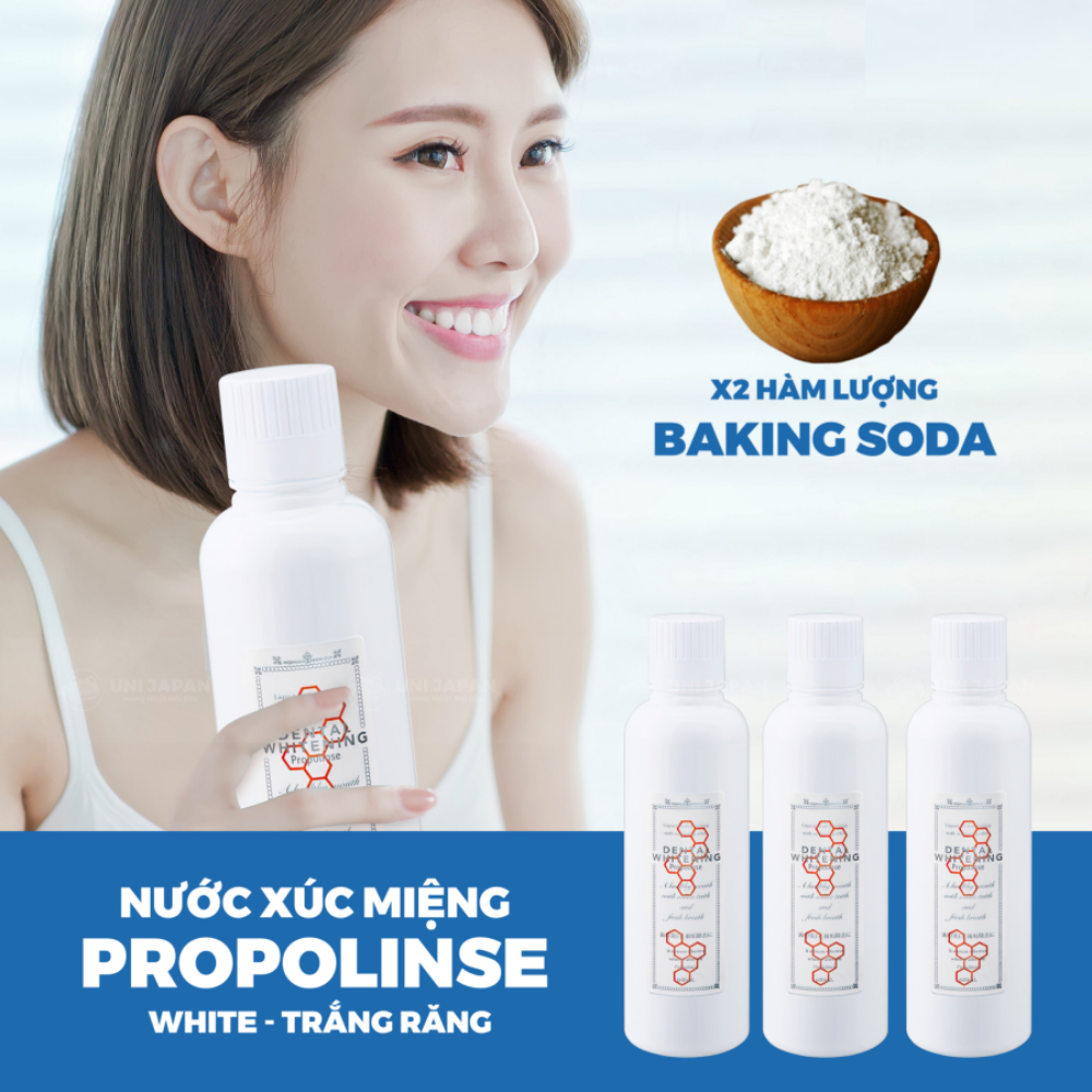 Nước súc miệng Propolinse trắng răng ngừa hôi miệng sạch cao răng nội địa Nhật Bản 600ml - Hakushi