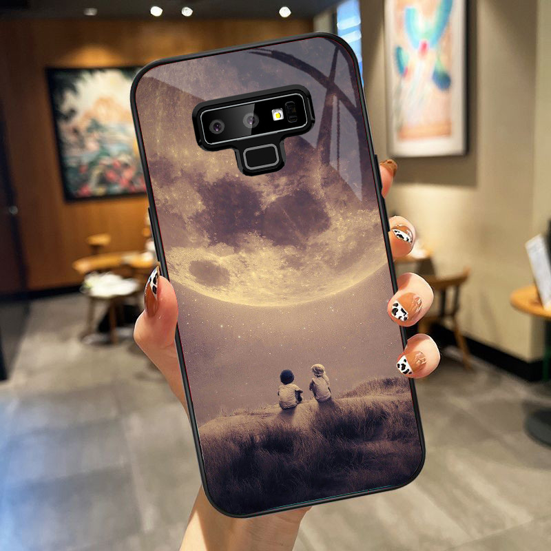 Ốp Lưng SAMSUNG NOTE 9 mặt kính cường lực cao cấp, ốp đôi