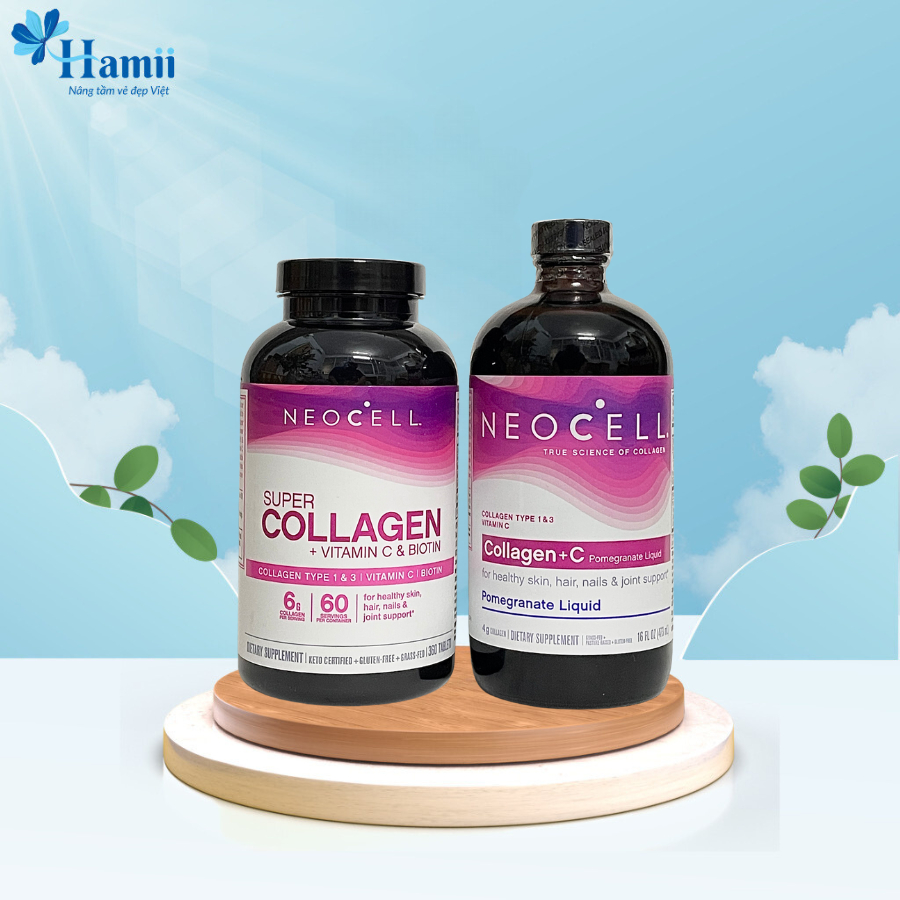 Viên Uống/ Nước Uống Neocell Super Collagen + Vitamin C Mỹ
