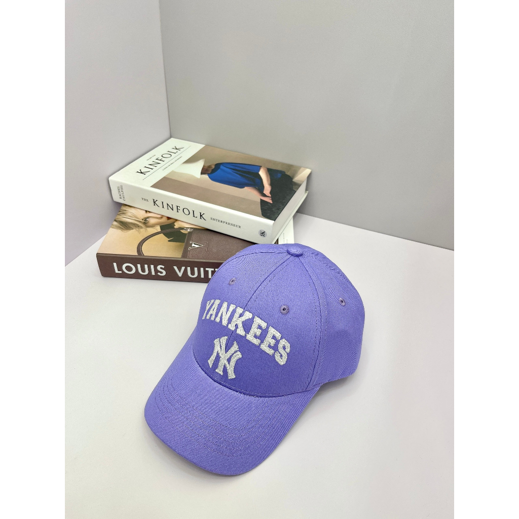 Mũ Lưỡi Trai MLB Nam Nữ Unisex Chất Liệu Kaki Thêu Logo NY B Hàng Xuất Xịn Full Tag
