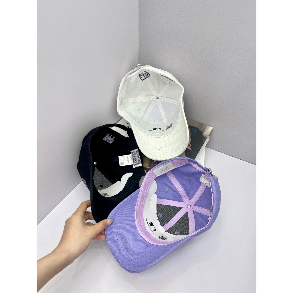 Mũ Lưỡi Trai MLB Nam Nữ Unisex Chất Liệu Kaki Thêu Logo NY B Hàng Xuất Xịn Full Tag