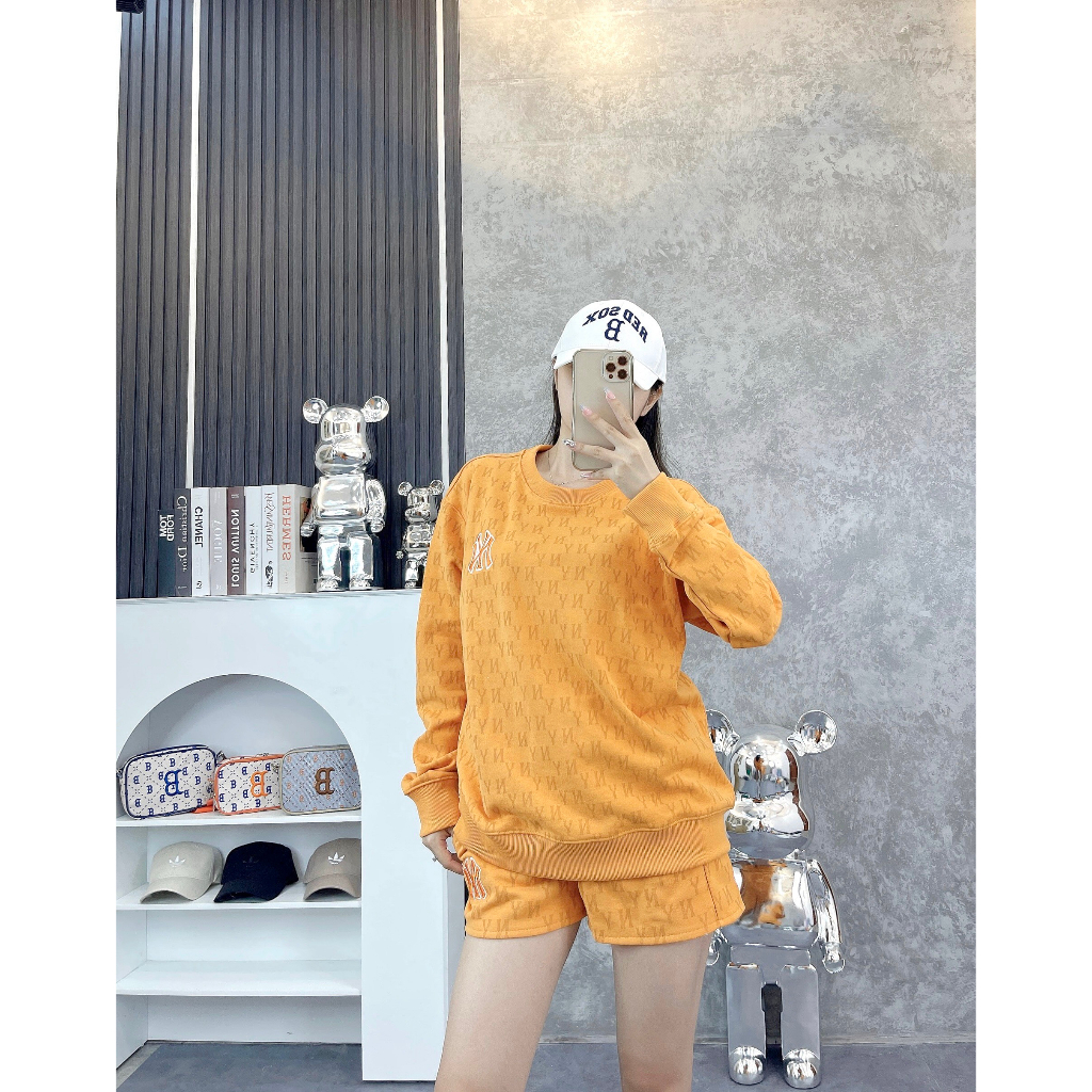 Mũ Lưỡi Trai MLB Nam Nữ Unisex Chất Liệu Kaki Thêu Logo NY B Hàng Xuất Xịn Full Tag