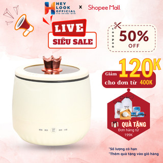 Nồi Cơm Điện Mini 800w 1.2L 4 Chế Độ ( Nấu cơm, Cháo, hầm，món thịt hầm)- GODWELL