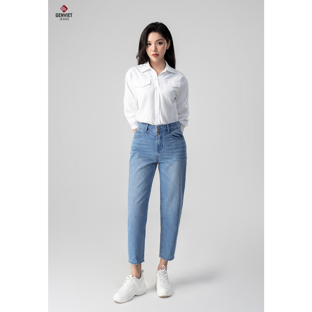 Quần Dài Nữ Genviet Jeans Col Thụng TQ104J8159