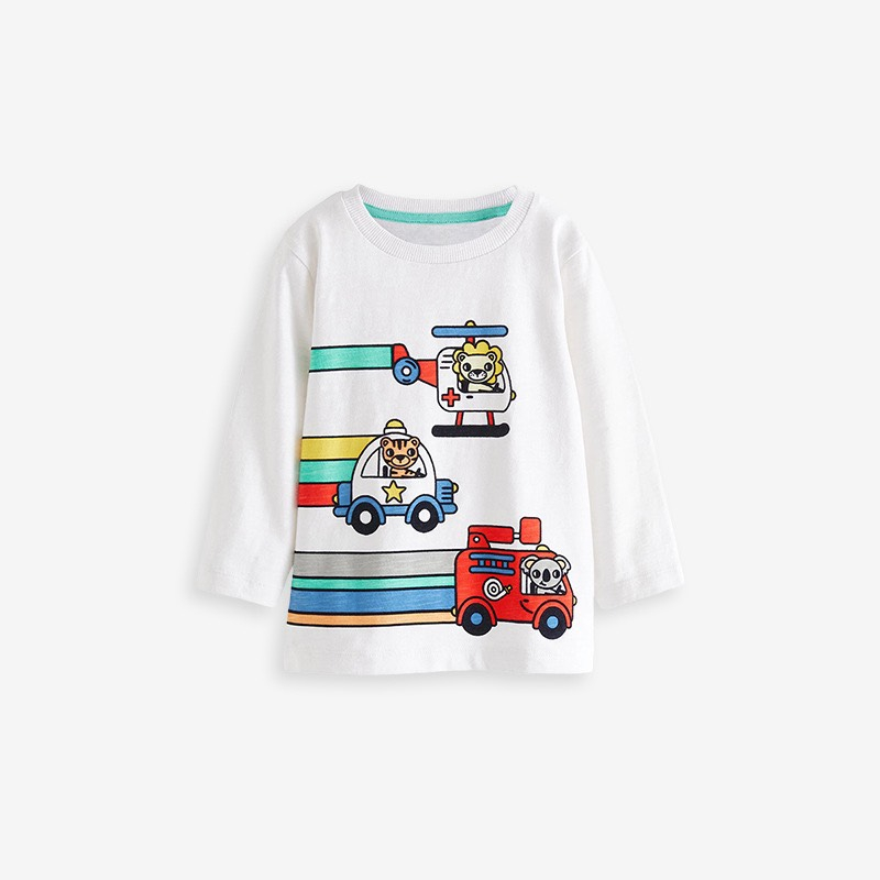 Áo cotton động vật ô tô Little Maven thời trang trẻ em từ 2-7 tuổi LM55012 LM55013