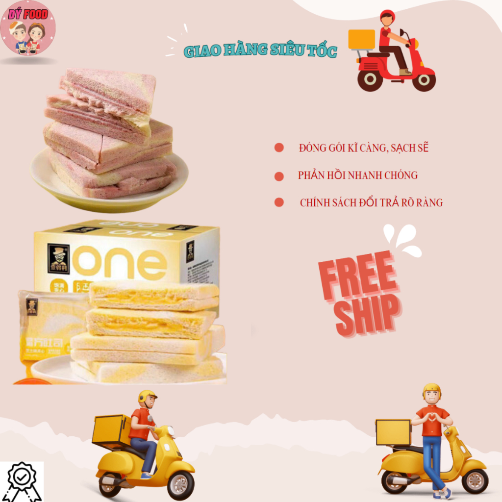 Hộp 468gram Bánh Mì Sandwich 4 Vị - Dý Food