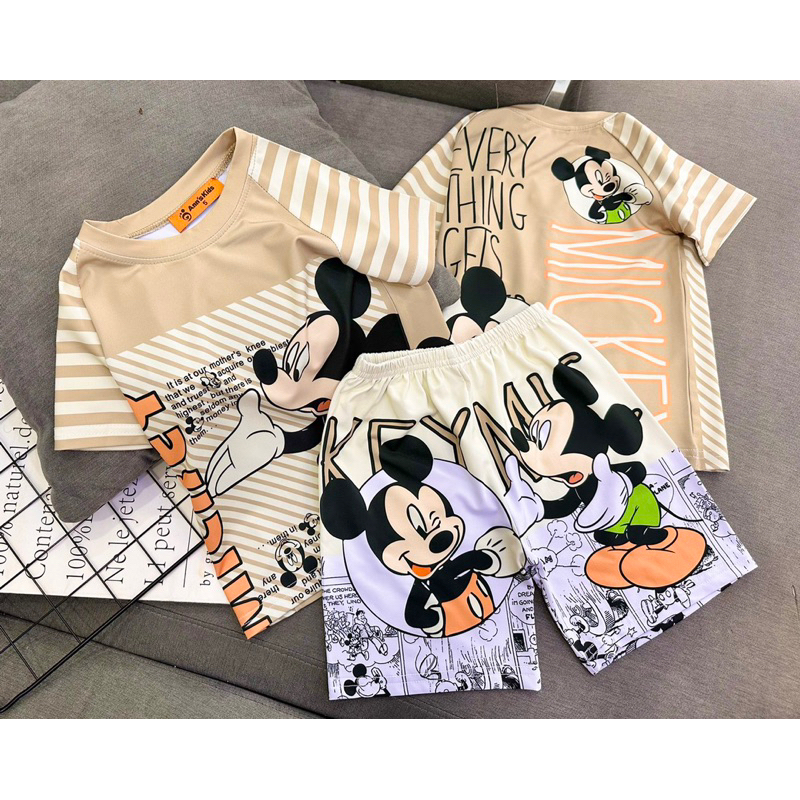 Bộ thun lạnh bé trai hình siêu nhân cực ngầu- set lửng bé trai