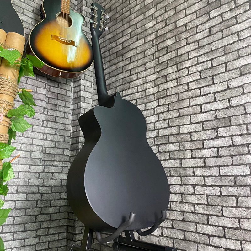 Đàn guitar SV1VIP acoustic có ty chỉnh - Đàn đen dáng khuyết thông dụng dễ tập - Tặng 8 phụ kiện