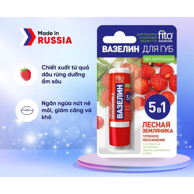 Son Dưỡng Môi vị hoa quả Nga 5/1 Fito trái cây