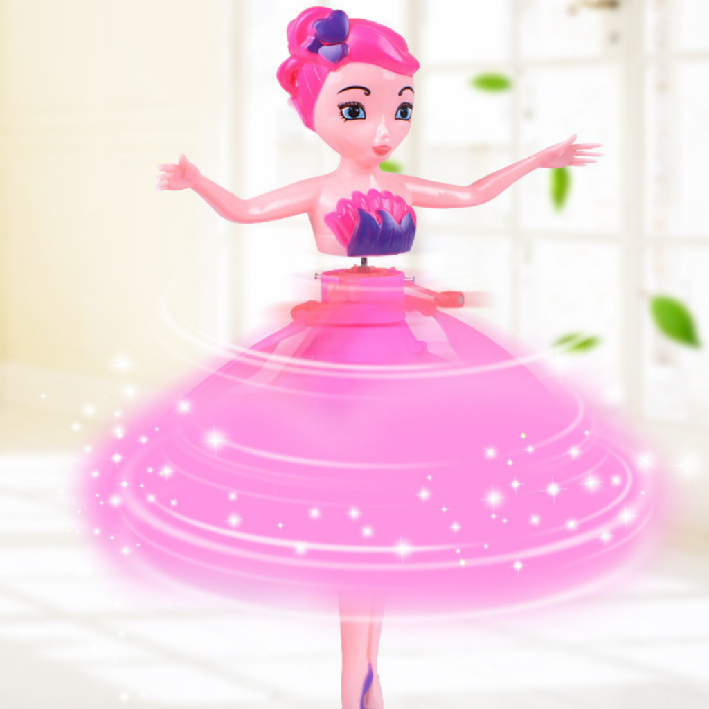 Đồ Chơi Búp Bê Cô Tiên Bay Cảm Ứng, Cảm Biến, 6 Cánh, Có Đèn Led Phát Sáng, Sạc Pin USB, Đồ Chơi Trung Thu Cho Bé