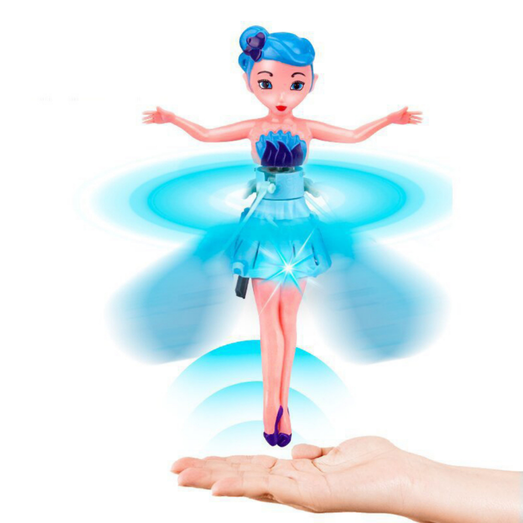 Đồ Chơi Búp Bê Cô Tiên Bay Cảm Ứng, Cảm Biến, 6 Cánh, Có Đèn Led Phát Sáng, Sạc Pin USB, Đồ Chơi Trung Thu Cho Bé