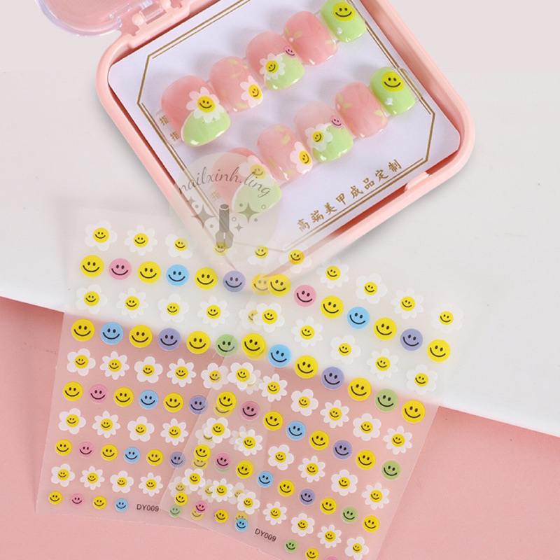 Miếng Dán Sticker Hình Gấu Nâu/Cherry/Hoa Dễ Thương Phong Cách Hàn Quốc