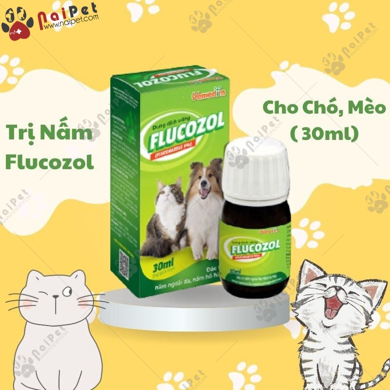 Hỗ Trợ Về Nấm Ngoài Da Nấm Hô Hấp Cho Chó Mèo Chim Gà Cảnh Flucozol Vemedim 30ml