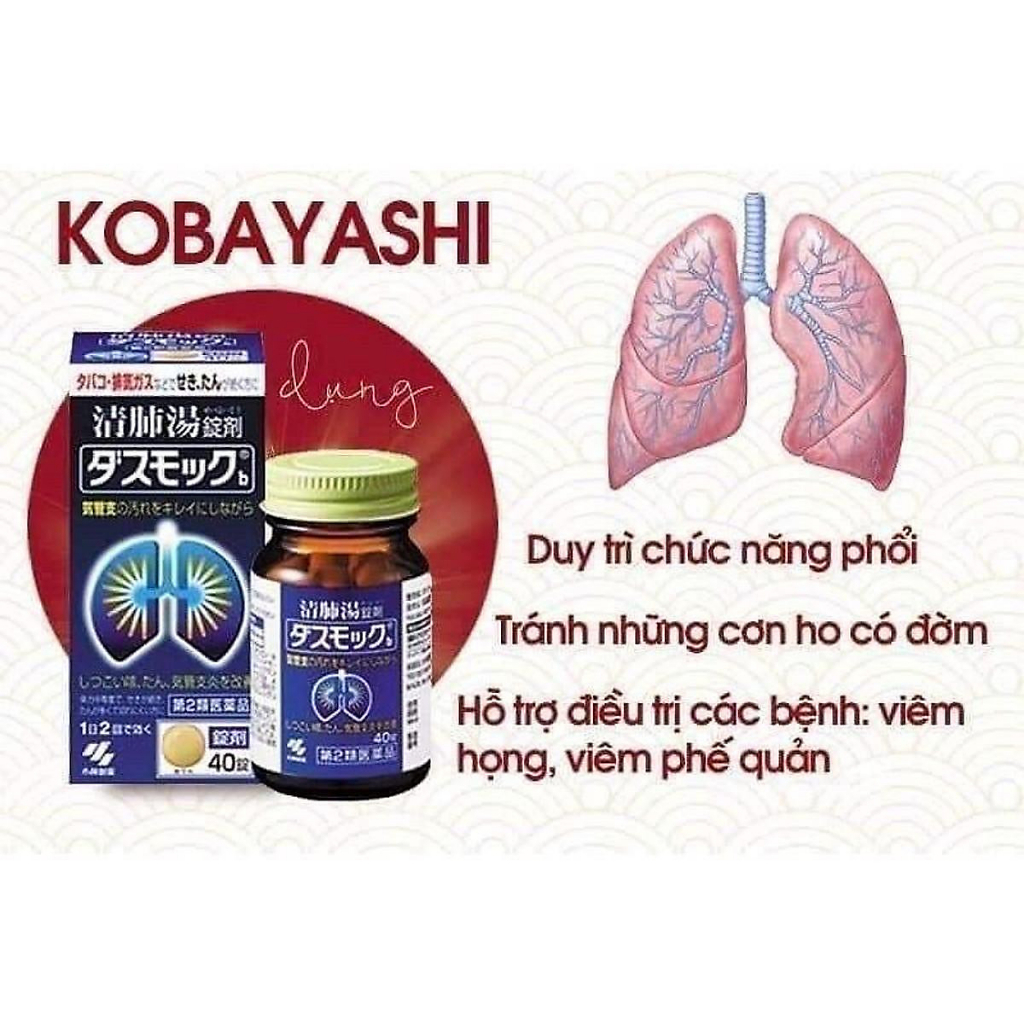 Viên uống bổ phổi Kobayashi 80 viên Nhật Bản