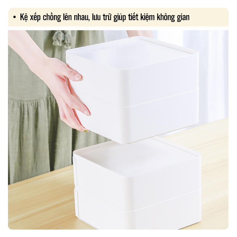 Kệ nhựa để đồ bàn trang điểm, bàn học