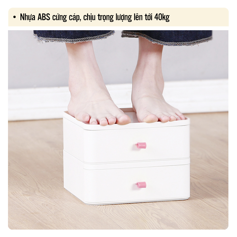 Kệ nhựa để đồ bàn trang điểm, bàn học