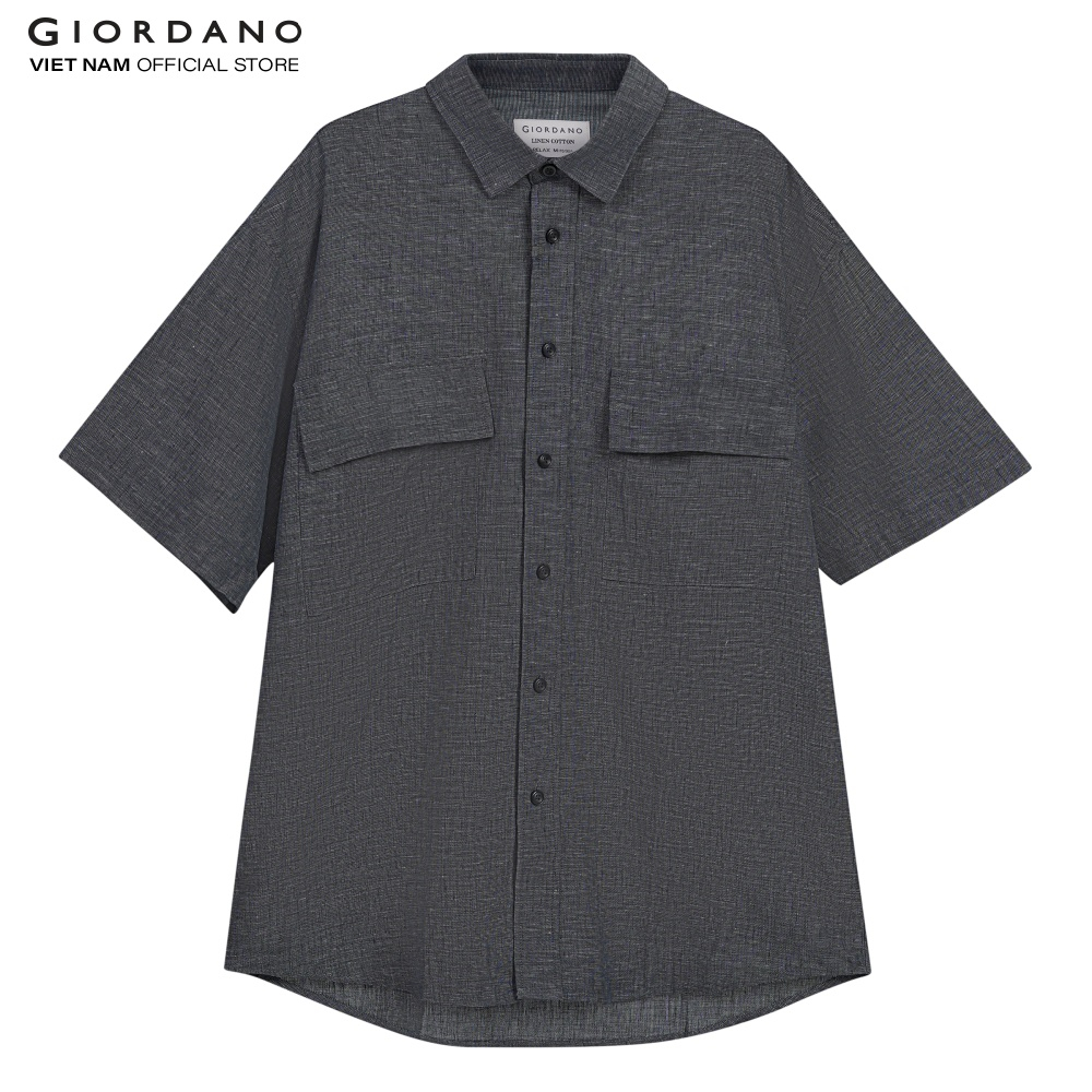 [Mã FATREND1910 giảm đến 30k tối đa 99k] Áo Sơ Mi Nam Linen Ngắn Tay Giordano 01042208