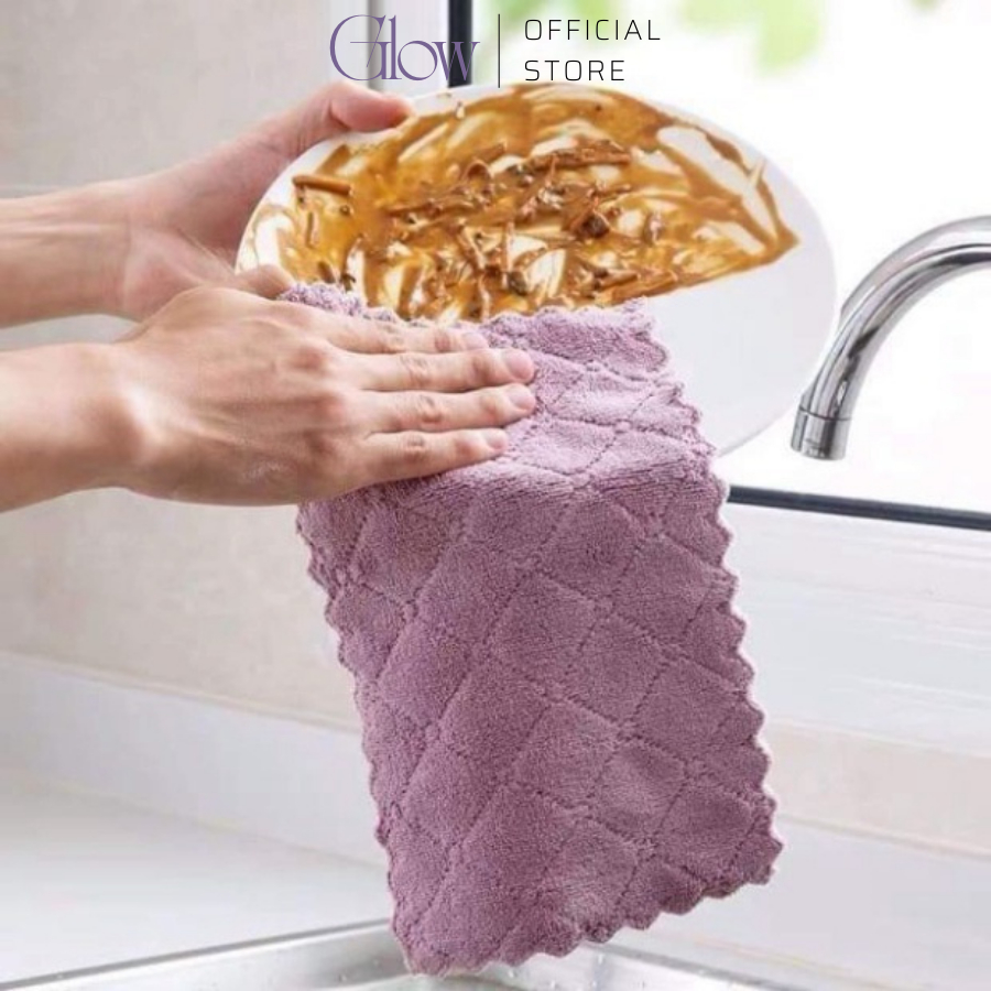 Khăn Lau Nhà Bếp Đa Năng 2 Mặt Siêu Thấm Hút GLOWWAXING 5962 Siêu Thấm Nước Và Cực Kỳ Mềm Mại