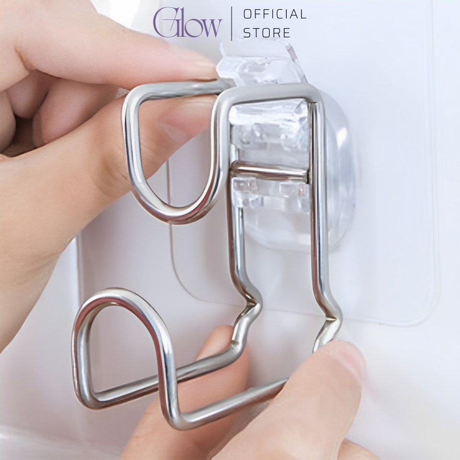 Móc Treo Chậu Nhà Tắm Khung Thép GLOWWAXING Dán Tường Siêu Dính 9432