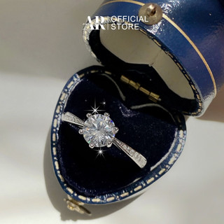 Nhẫn bạc Kira xi vàng trắng-Aura Silver-N55
