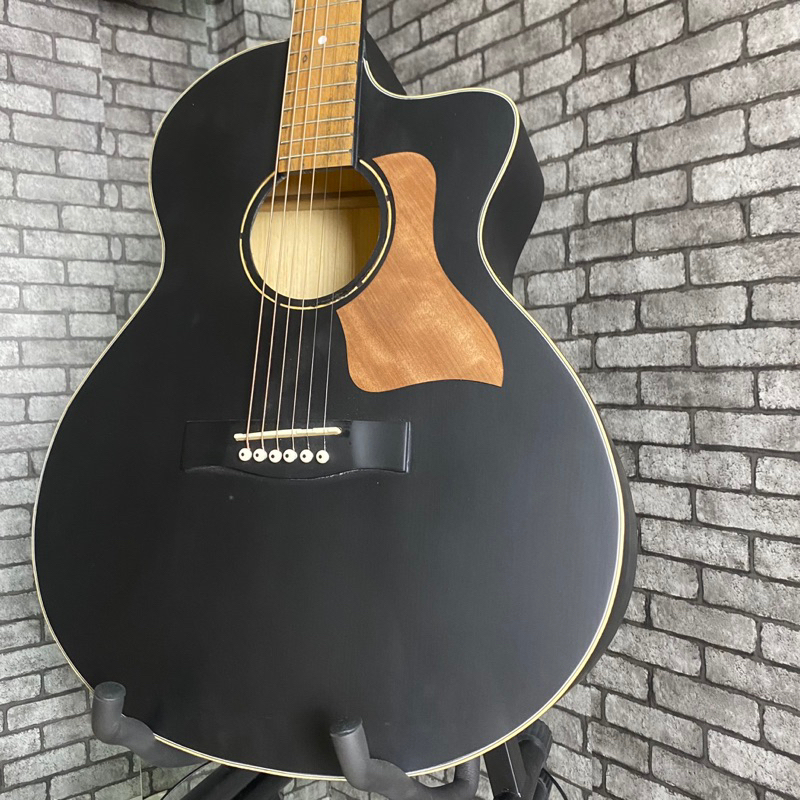 Đàn guitar SV1VIP acoustic có ty chỉnh - Đàn đen dáng khuyết thông dụng dễ tập - Tặng 8 phụ kiện