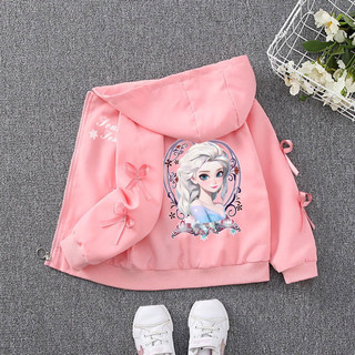 Áo khoác gió 2 lớp cho bé gái BUBY KID FASHION a1003 in hình công chúa elsa dễ thương