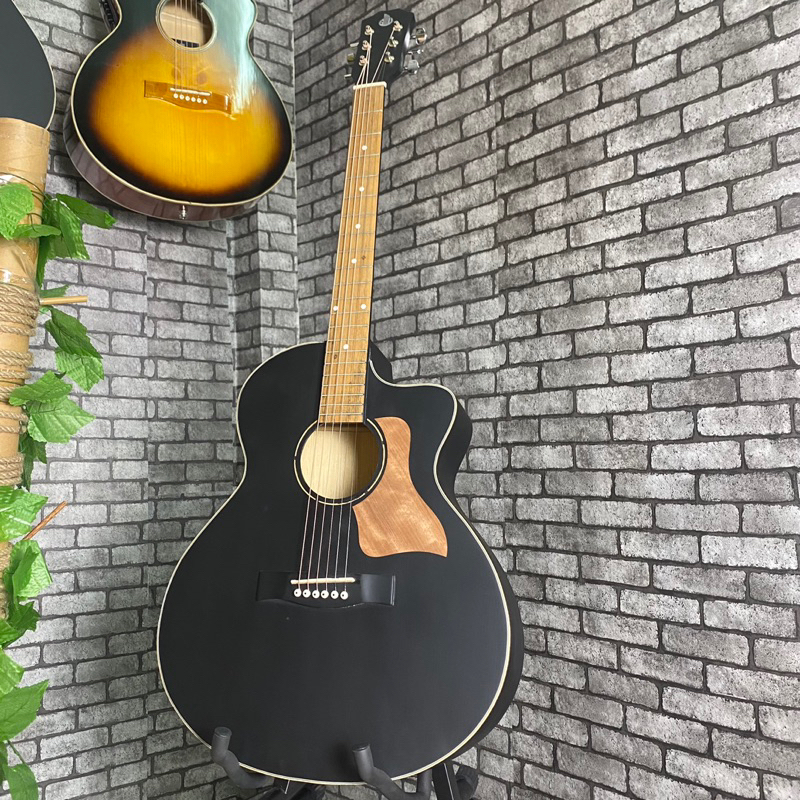 Đàn guitar SV1VIP acoustic có ty chỉnh - Đàn đen dáng khuyết thông dụng dễ tập - Tặng 8 phụ kiện