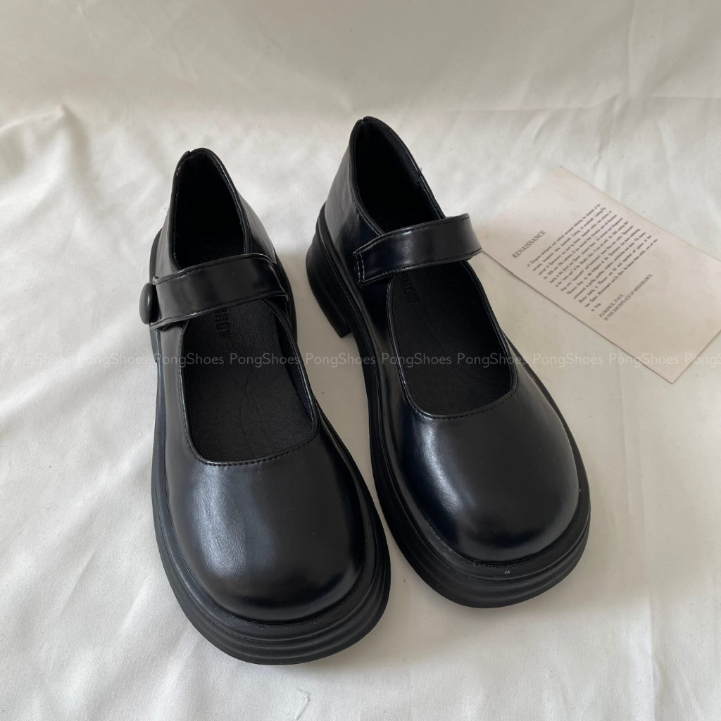 Giày Búp Bê/ Marry Jane Pong Shoes Quai Dán- FULL BOX- Mã 1615