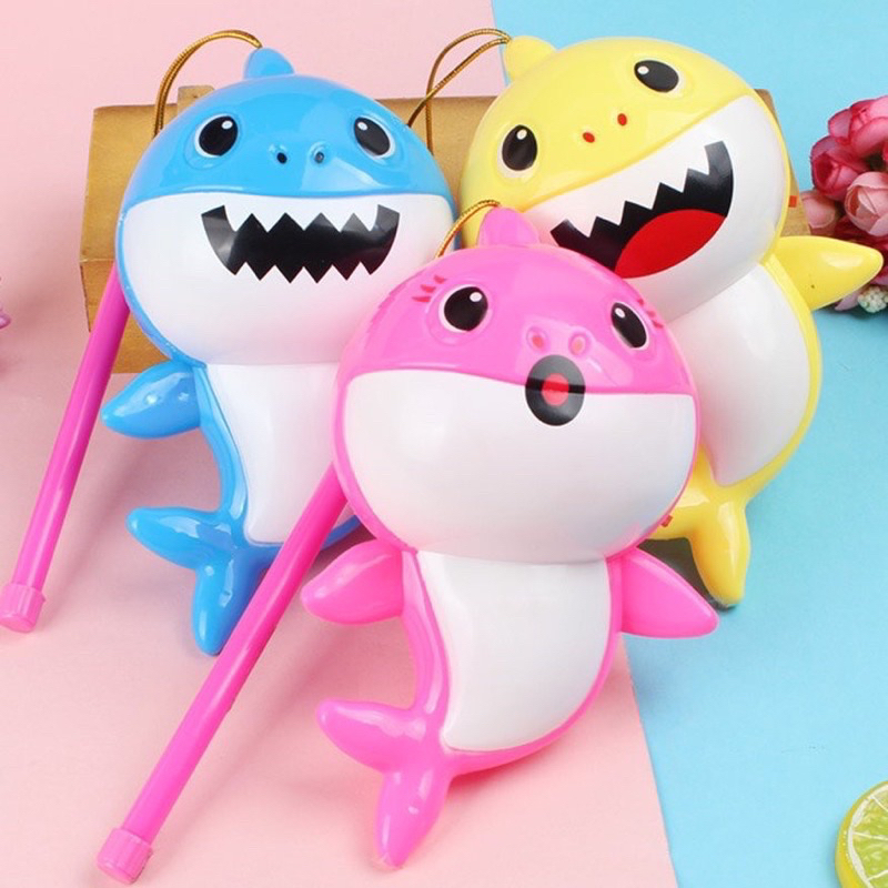 Lồng Đèn Trung Thu Pin Cá Mập Hát Nhạc Baby Shark, Có Đèn Nhạc Sẵn Pin Cho Bé