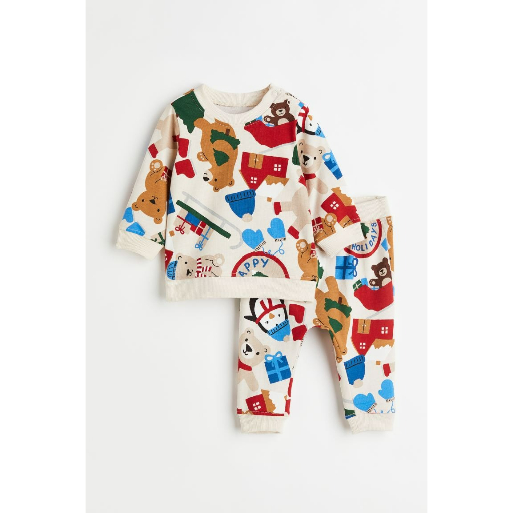 Set quần áo noel Christmas gấu/trắng/đỏ 1077000 HM H&M _hàng chính hãng authentic