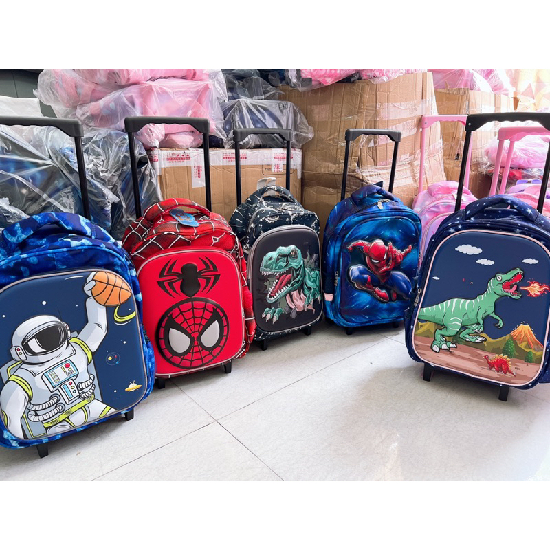 Balo kéo bé trai ,gái .36x30cm ,lớp 1,2 . in hình 3D . xịn sò