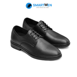Giày tây da bò tăng chiều cao smart men hcm gck-02 đen