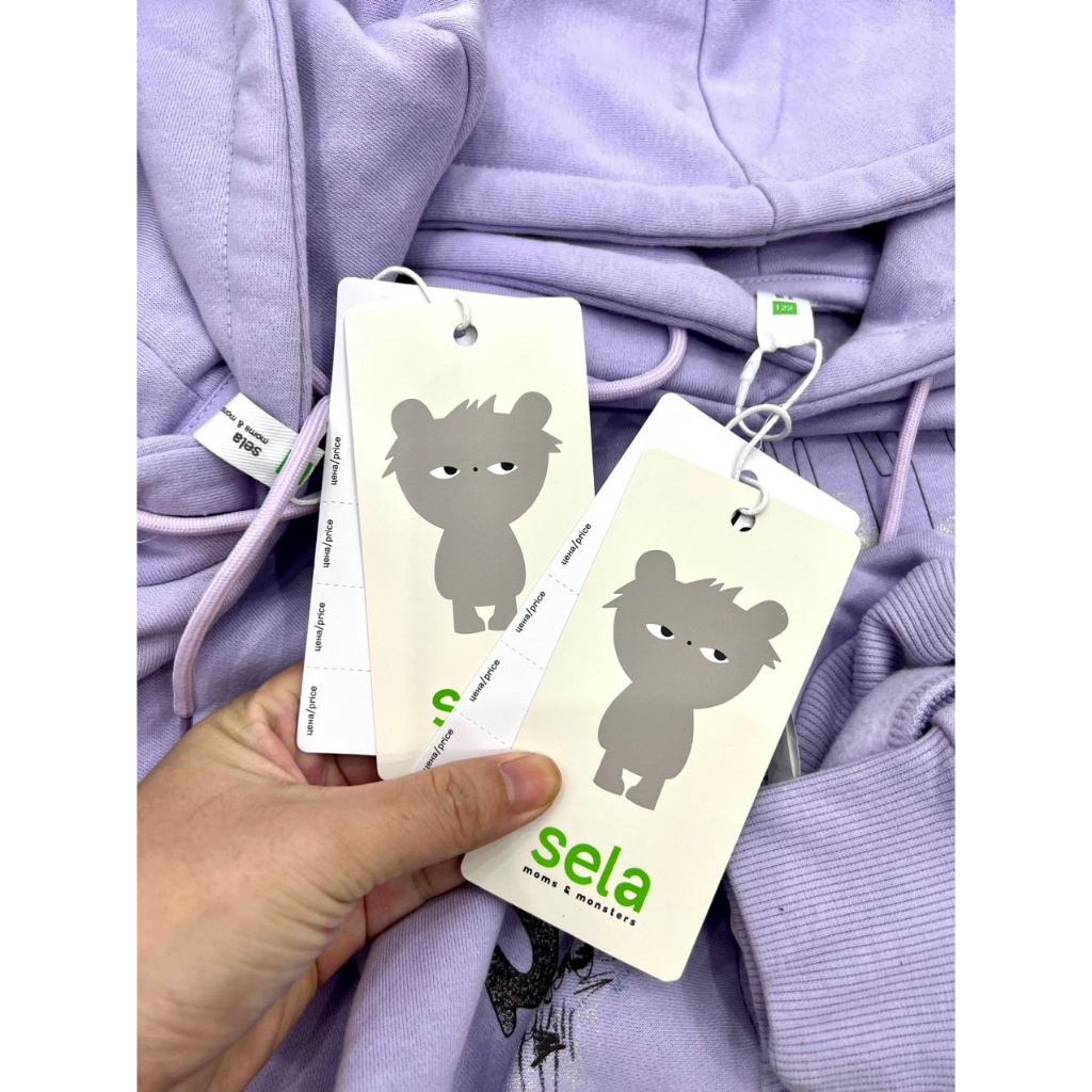 Áo nỉ bé gái hoodie SELA tím