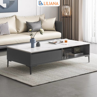 Bàn trà sofa cao cấp mặt vân đá phong cách Scanvadia thương hiệu Liliana - LP296
