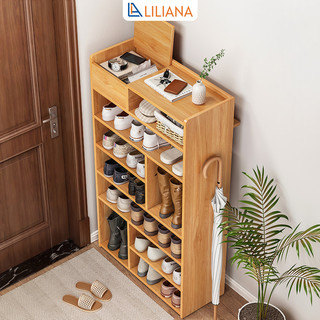 Tủ giầy gỗ thông minh hiện đại có hộc để chìa khóa và móc treo ô thương hiệu Liliana - LP159