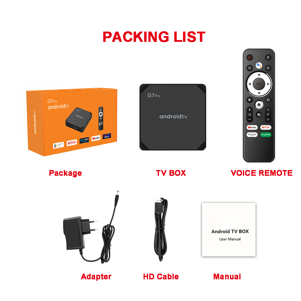 Android tivi box Magicsee G7 pro Android 11 - Ram 4GB - Bộ nhớ 32GB - Xem Netflix - Giao diện ATV