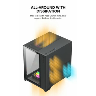 Vỏ Case Gamemax Infinity Mini Black and White  m-ATX