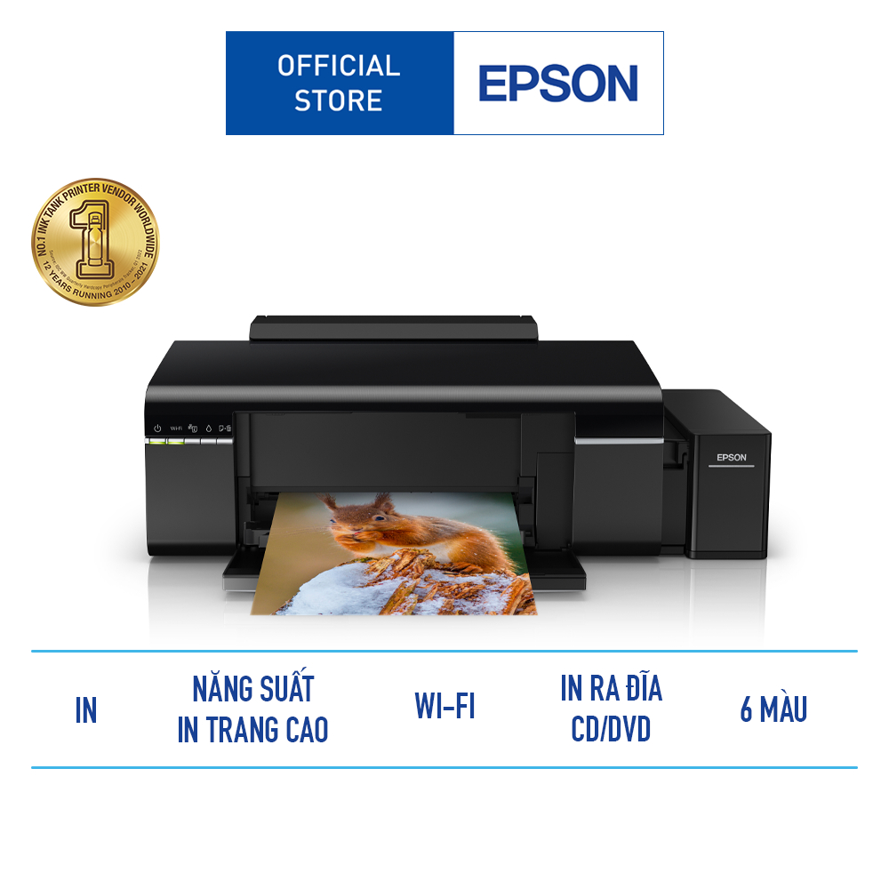 Máy In Màu Đơn Năng Khổ A4+ Epson EcoTank L805 Độ Phân Giải Cao Và Sắc Nét