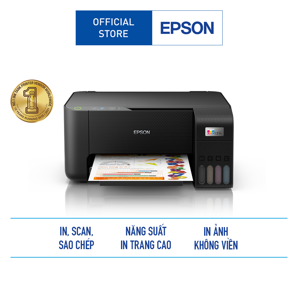 Máy In Phun Màu Epson L3210 Công Nghệ Tản Nhiệt Giúp Tiết Kiệm Điện Năng