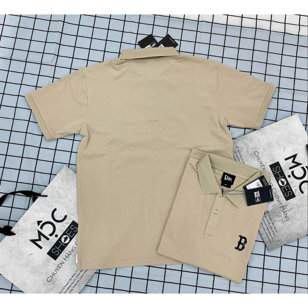 - ÁO NEW ERA - POLO LOGO *B* - NÂU NHẠT - CODE: 13718757
