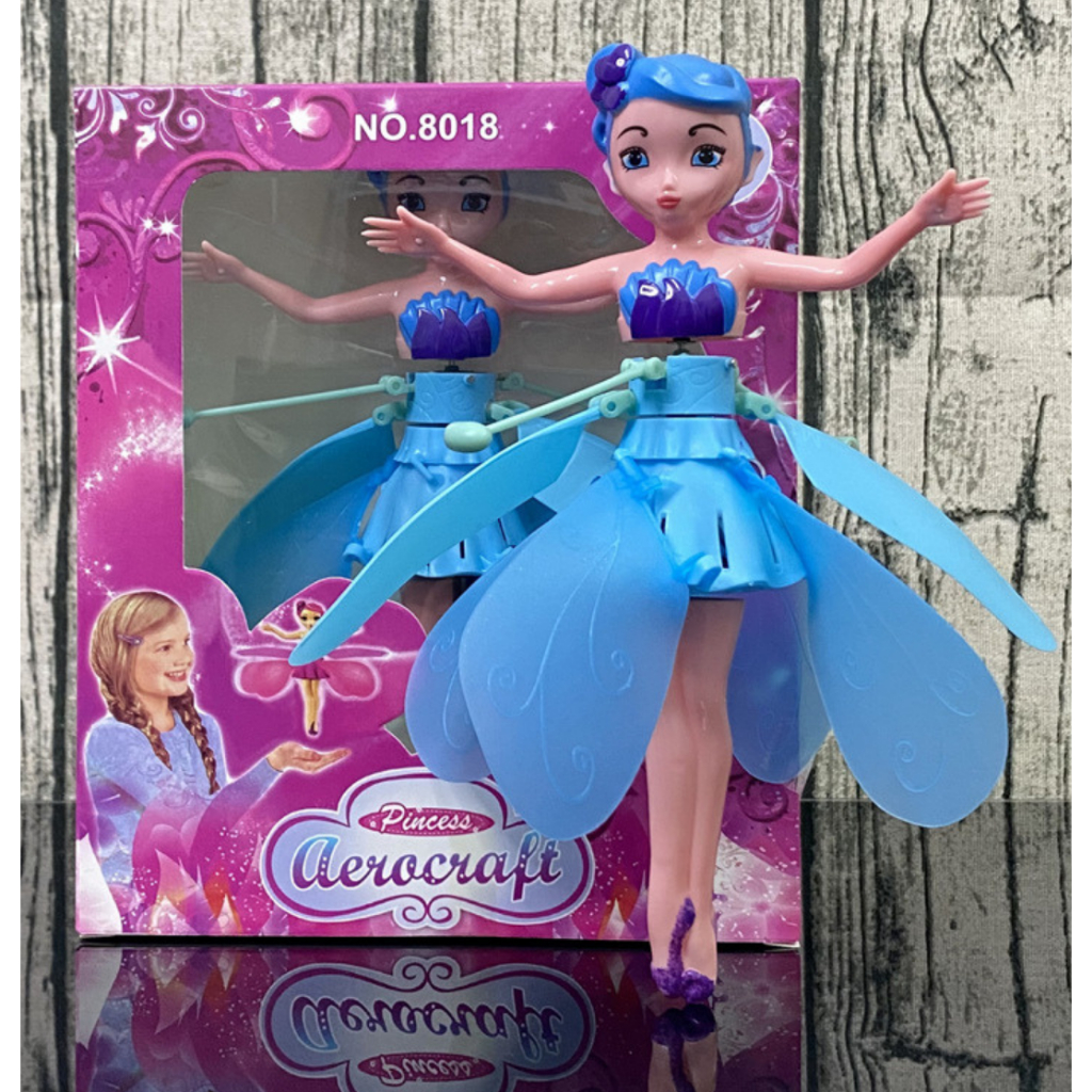 Đồ Chơi Búp Bê Cô Tiên Bay Cảm Ứng, Cảm Biến, 6 Cánh, Có Đèn Led Phát Sáng, Sạc Pin USB, Đồ Chơi Trung Thu Cho Bé