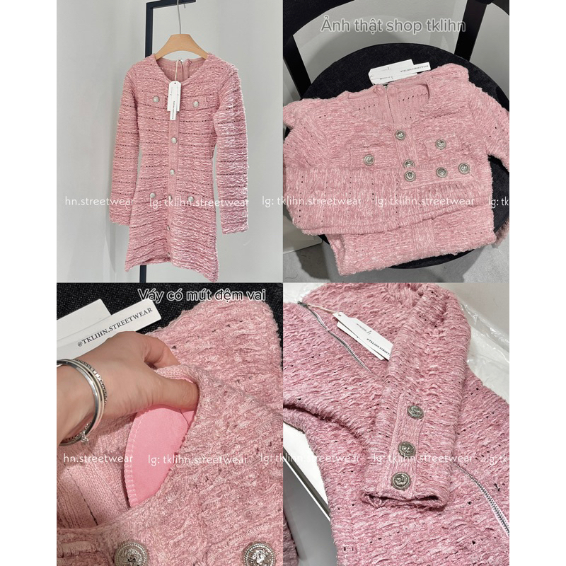 TKLIHN Váy dạ dài tay SANG CHẢNH phong cách JENNIE Blackpink HOT FASHIONITA 2023 Váy ôm body sang chảnh tiểu thư